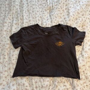 Billabong Brown Crewneck Logo Tee